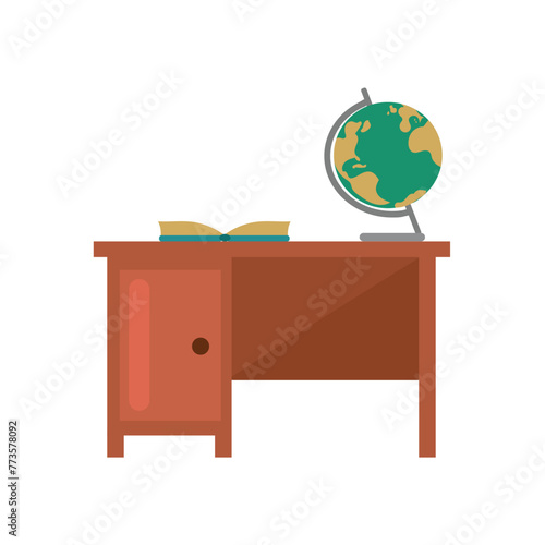Teacher desk icon clipart avatar llogotype isolated vector illustration