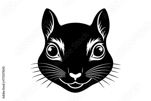 Fototapeta Naklejka Na Ścianę i Meble -  squirrel head silhouette vector illustration