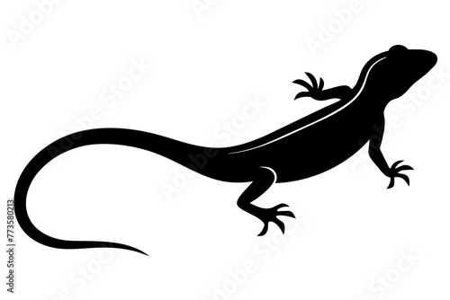 lizard silhouette vector illustration