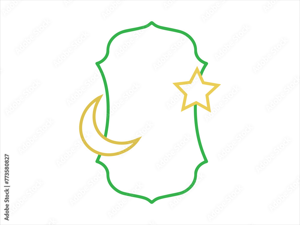 Obraz premium Ramadan Kareem Frame Background Illustration 