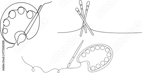 One continuous line drawing of pen writing wave thin stroke. Pencil symbol of study and education concept in simple linear style. Contour icon. Doodle vector illustration