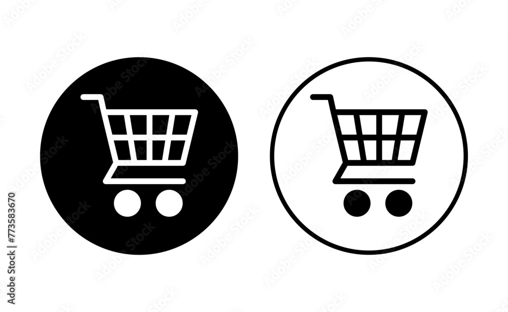 Shopping icon set. Shopping cart icon. Trolley icon vector Shopping icon set. Shopping cart icon. Trolley icon vector