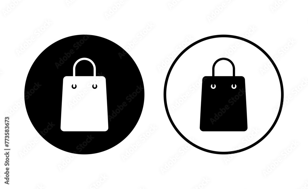 Shopping bag icon set. shopping icon vector Shopping bag icon set. shopping icon vector
