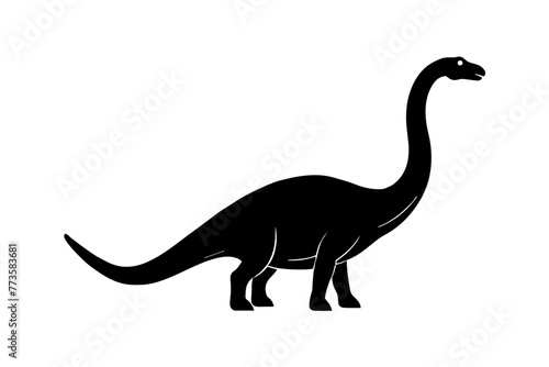 brachiosaurus silhouette vector illustration