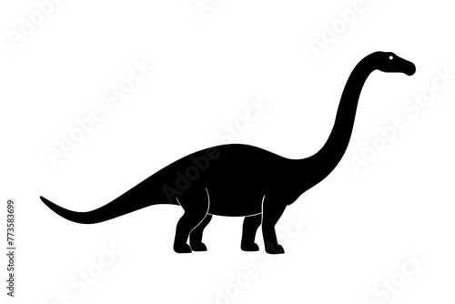 brachiosaurus silhouette vector illustration © CreativeDesigns