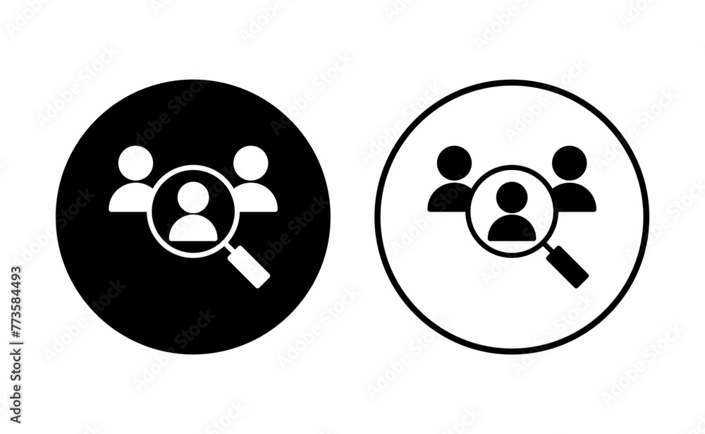 Hiring icon set. Search job vacancy icon. Human resources concept. Recruitment Hiring icon set. Search job vacancy icon. Human resources concept. Recruitment