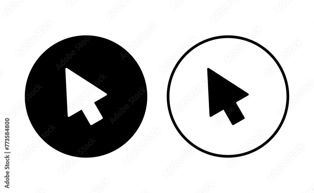Click icon set. pointer arrow icon. cursor icon vector Click icon set. pointer arrow icon. cursor icon vector