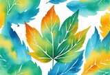 watercolor painting Design a stylized leaf logo wi (2)