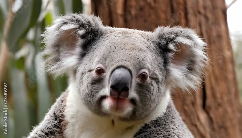 a koala with its eyes half closed in contentment upscaled 6