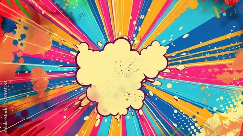 Turn up the funk with this colorful Retro Pop Art Explosion background