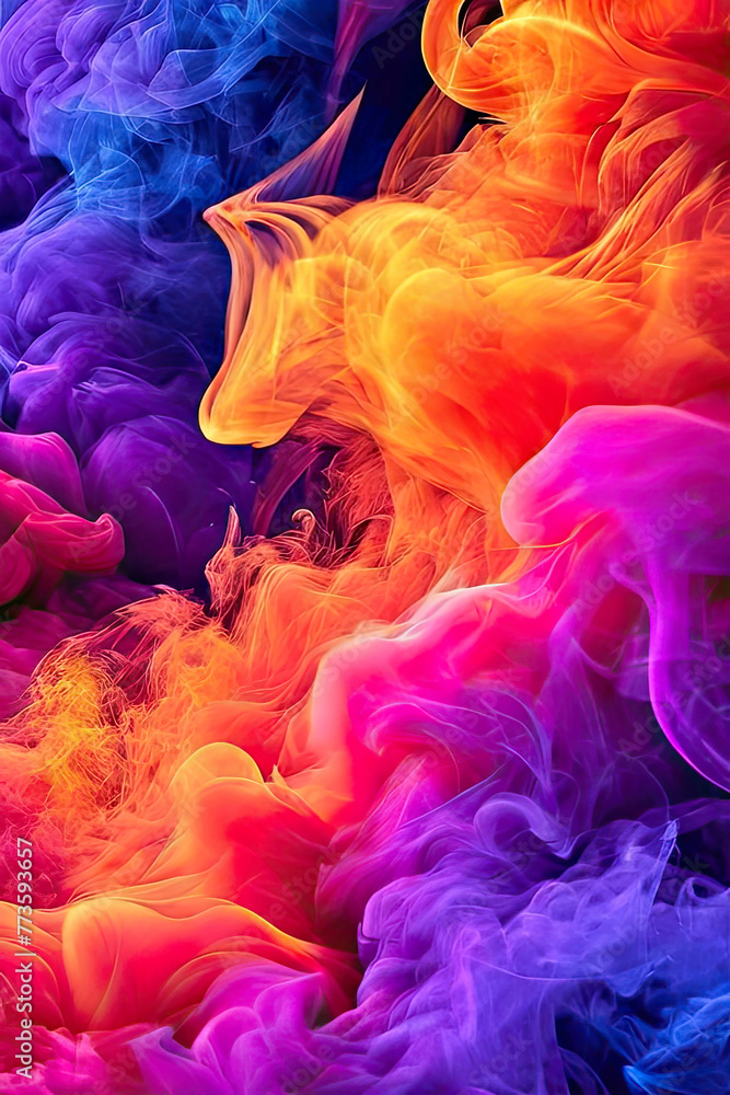 Fototapeta premium Abstract background of colored smoke, computer generated abstract background, 3D rendering