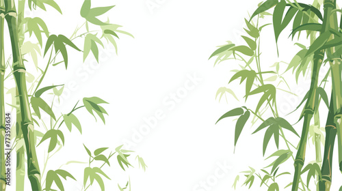 Bamboo and Bamboo Shoot Template illustration flat