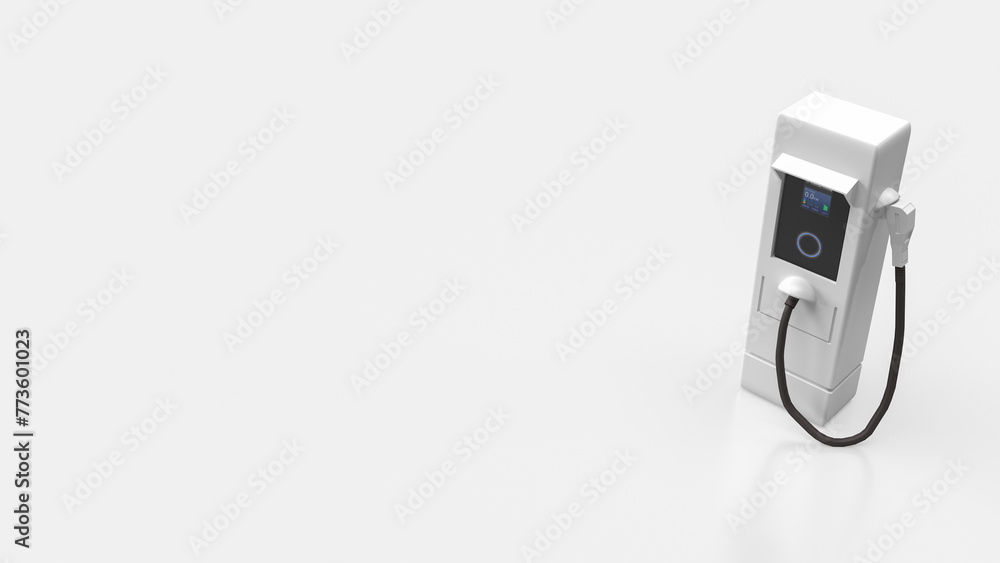 The Ev station for electric car concept 3d rendering The Ev station for electric car concept 3d rendering