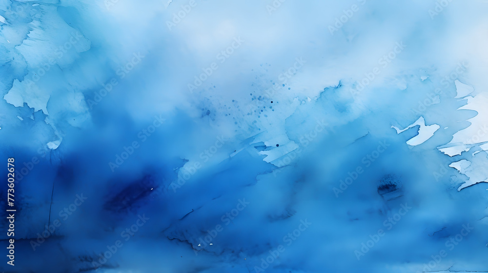 Digital blue watercolor artistic sense abstract graphic poster web page PPT background