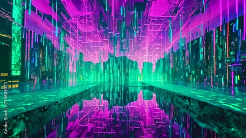 glitched dimension - trippy digital world photo