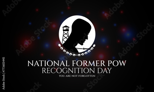 National Former POW Recognition Day Background Vector Illustration