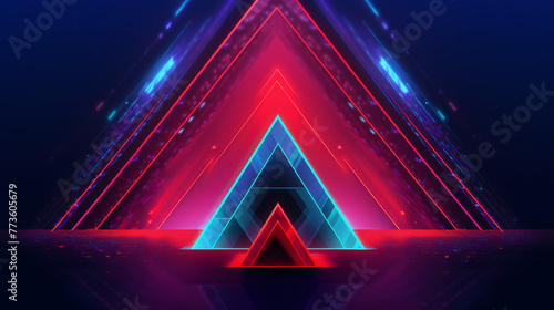 Digital futuristic triangle geometry abstract graphic poster web page PPT background