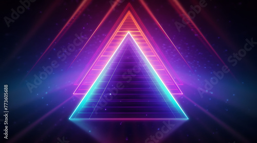 Digital futuristic triangle geometry abstract graphic poster web page PPT background