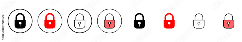 Lock icon vector illustration. Padlock sign and symbol. Encryption icon. Security symbol Lock icon vector illustration. Padlock sign and symbol. Encryption icon. Security symbol
