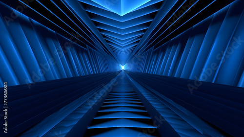 Digital blue perspective light geometric abstract graphics poster web page PPT background