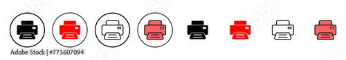 Print icon vector illustration. printer sign and symbol
