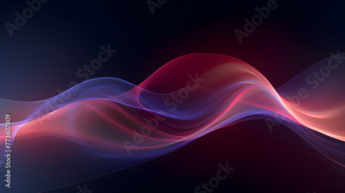 Digital fuchsia glowing curve abstract graphic poster web page PPT background