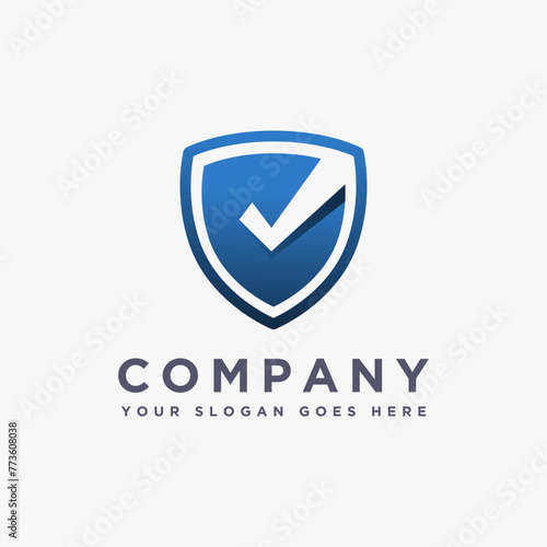 Free Download Safety shield and checkmark logo icon vector template on white background - GFXLoad