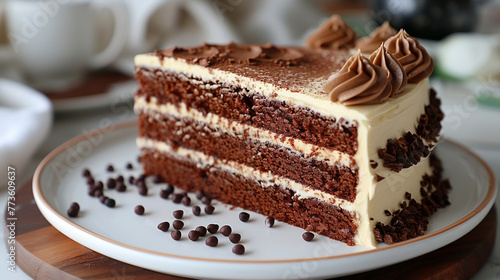 brownis cake white background