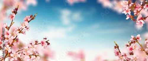 Fresh aroma sakura flowers pink color