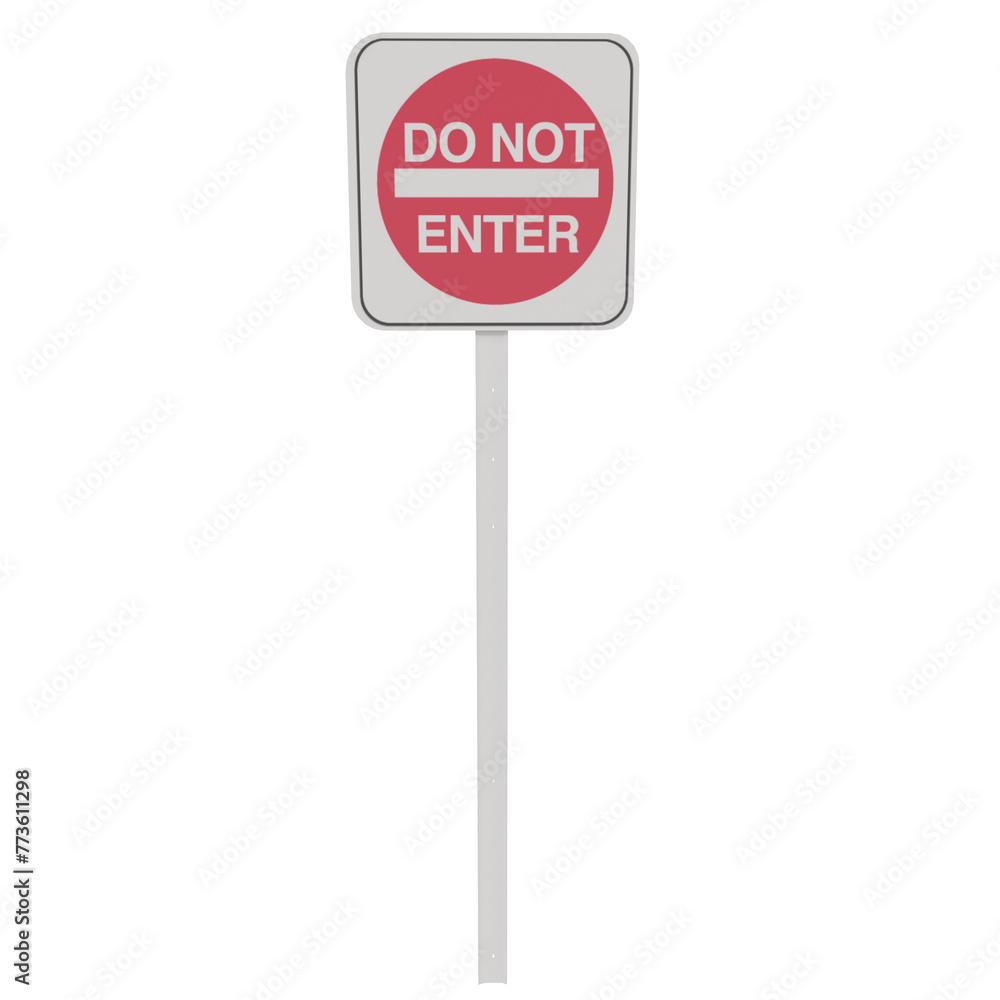 Do Not Enter Sign isolated on transparent background Do Not Enter Sign isolated on transparent background