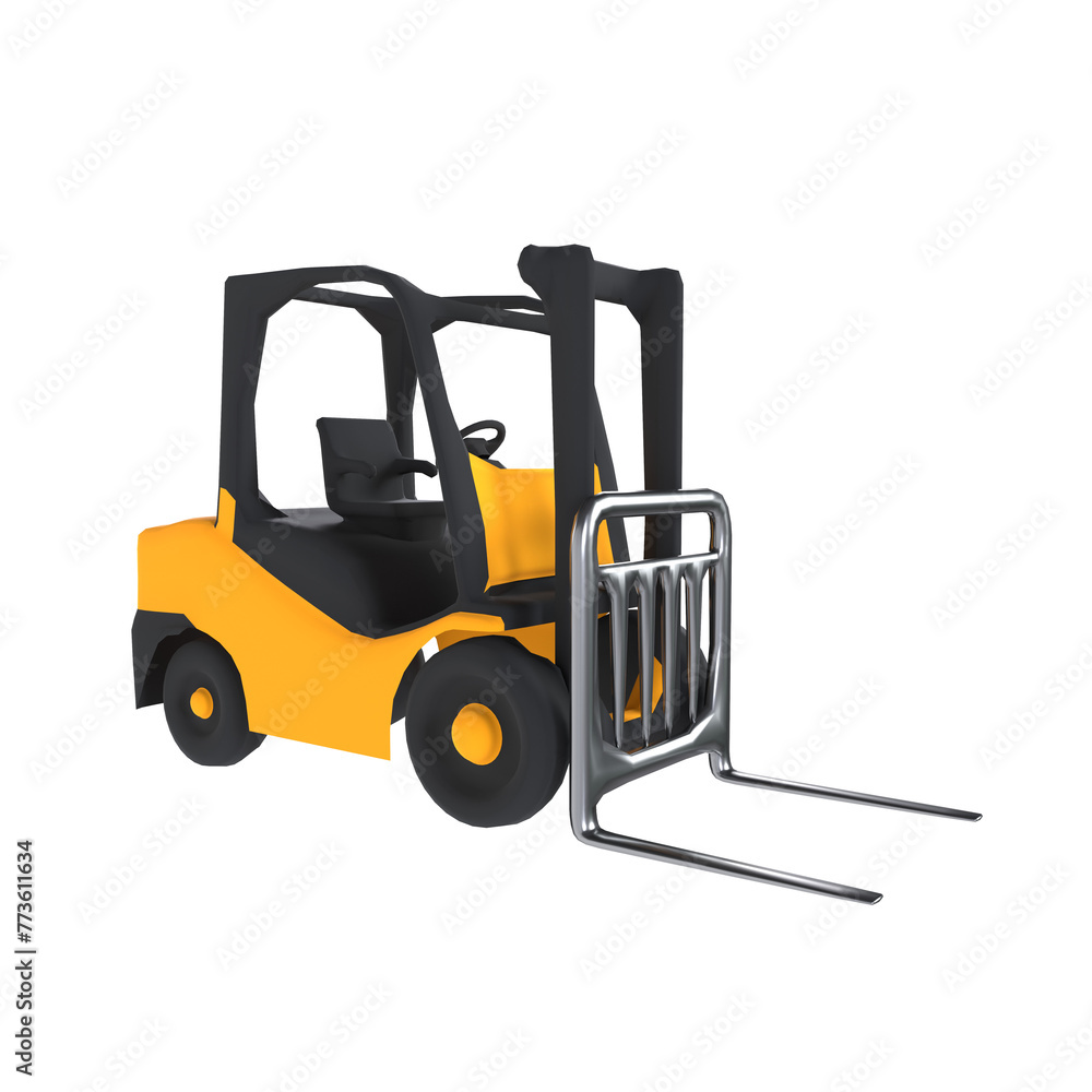 Forklift isolated on transparent background Forklift isolated on transparent background