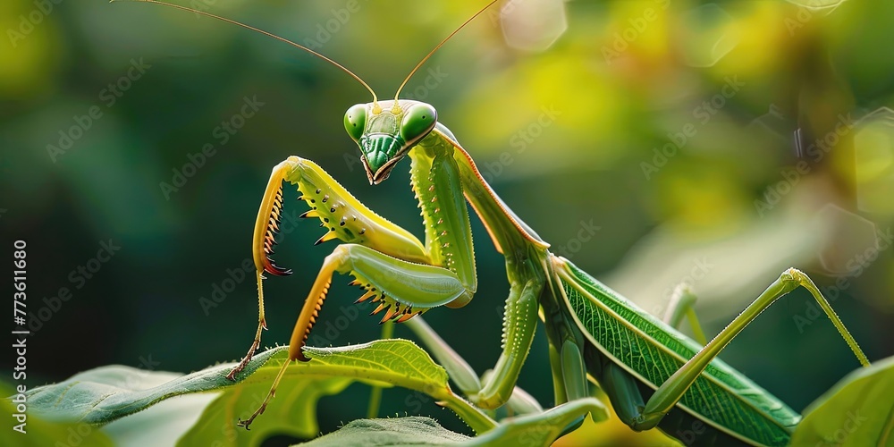 praying mantis on green leaf praying mantis on green leaf
