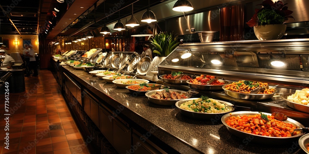 All you can eat buffet and salad bar