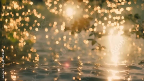  video the reflection of the sun's rays glistening on the water photo