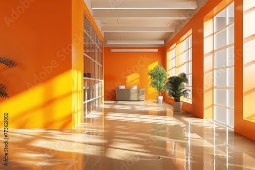Orange Office Interior