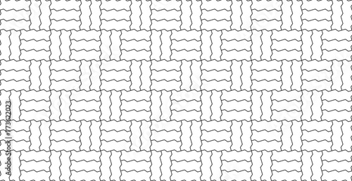 Zig zag paving blocks. Seamless landscape interlocking subway brick texture in vector.  Modern digital backdrop texture. photo