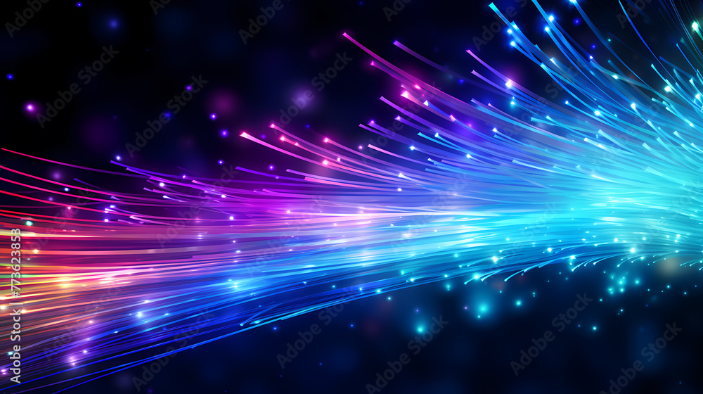 Obraz premium Optical fiber abstract background, material internet technology