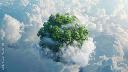 nature preservation the planet is covered with trees clouds 