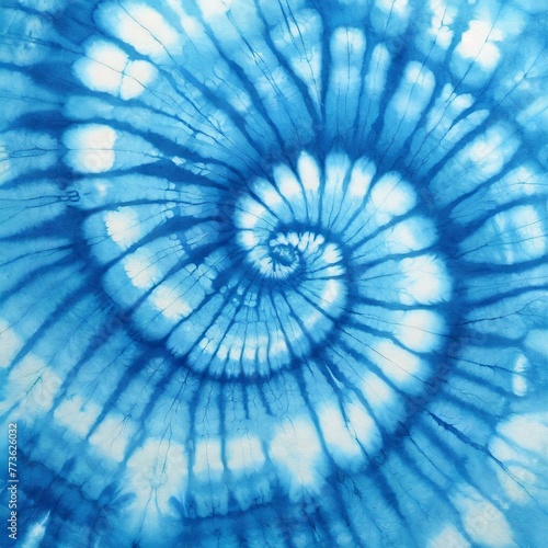 Bright Blue Swirl tie Dye