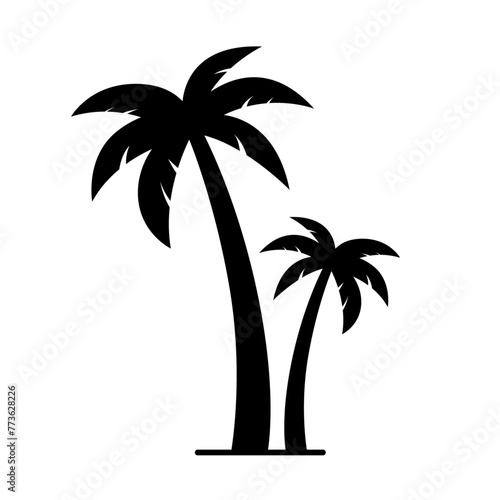 Coconut tree icon  Palm tree icon isolated on white background