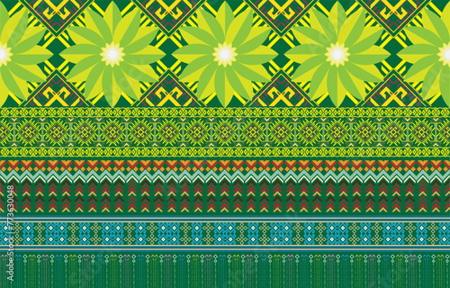 Seamless Ikat Pattern. Abstract background for textile design, wallpaper, surface textures, wrapping paper.