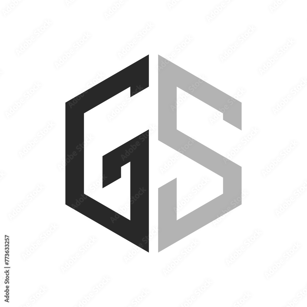 Modern Unique Hexagon Letter GS Logo Design Template. Elegant initial GS Letter Logo Concept Modern Unique Hexagon Letter GS Logo Design Template. Elegant initial GS Letter Logo Concept