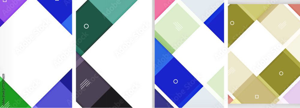 Square abstract poster set. Vector Illustration For Wallpaper, Banner, Background, Card, Book Illustration, landing page Square abstract poster set. Vector Illustration For Wallpaper, Banner, Background, Card, Book Illustration, landing page
