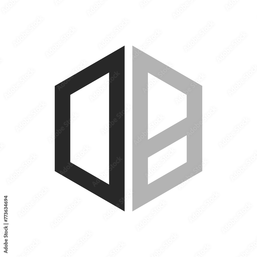 Modern Unique Hexagon Letter DB Logo Design Template. Elegant initial DB Letter Logo Concept Modern Unique Hexagon Letter DB Logo Design Template. Elegant initial DB Letter Logo Concept