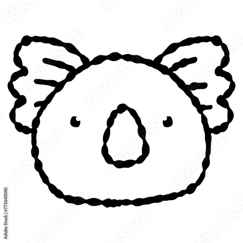 Photography koala head