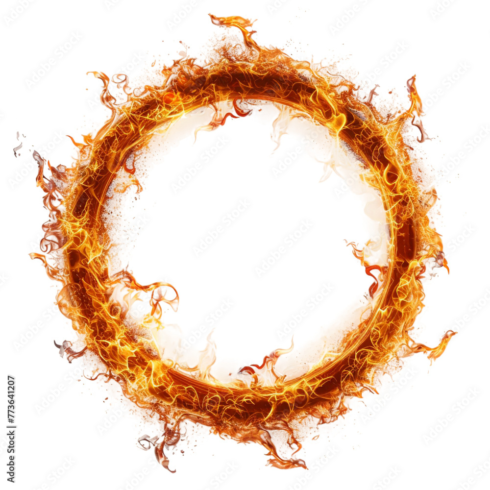 Circular fire isolated on white
Circular fire isolated on white