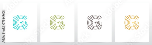 Tree Rings Pattern Letter Initial Logo Design G