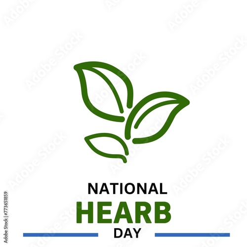 vector graphic of national hearb day good for national Hearb day celebration. flat design. flyer design.flat illustration. photo