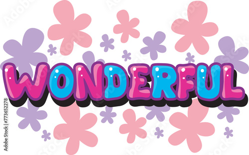 Cute text sticker message illsutration. Colorful positive quotes text. Cute sticker with faces and text.