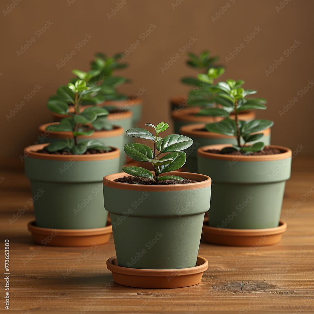 Matte Green Plant Pots Compilation